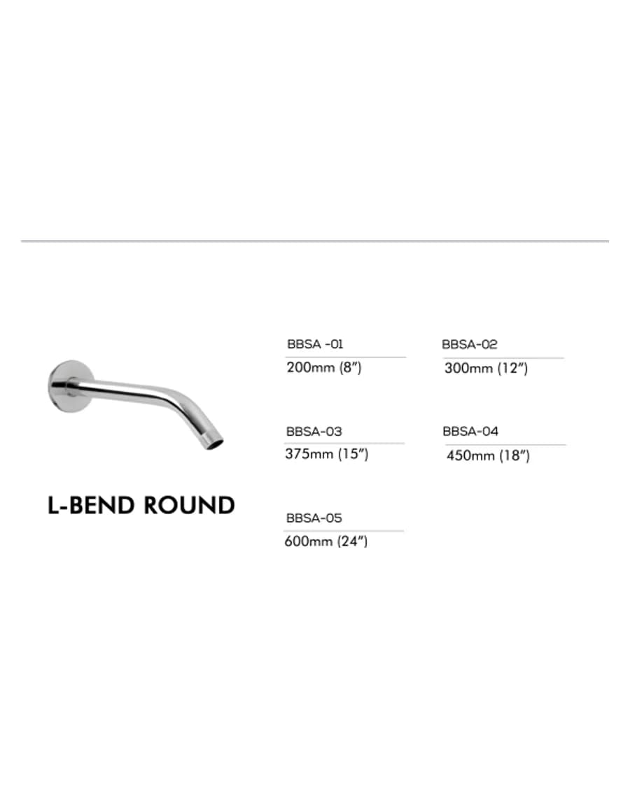 Brass — L-Bend Round — Shower Arms at Bandhan Ceramic