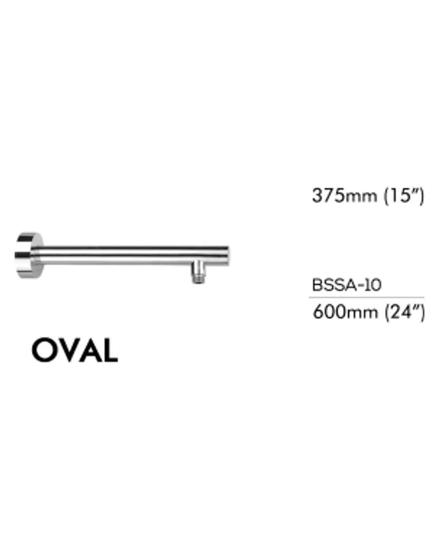 Stainless Steel — Oval — Shower Arms at Bandhan Ceramic
