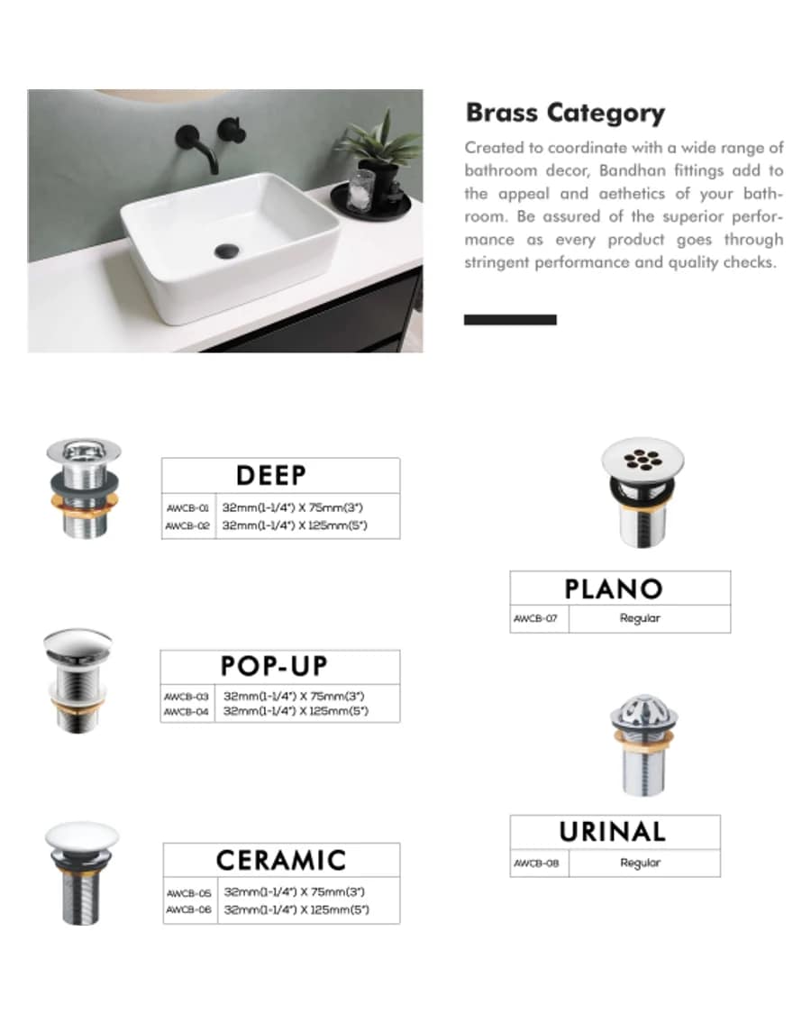 Brass — Waste Couplings at Bandhan Ceramic