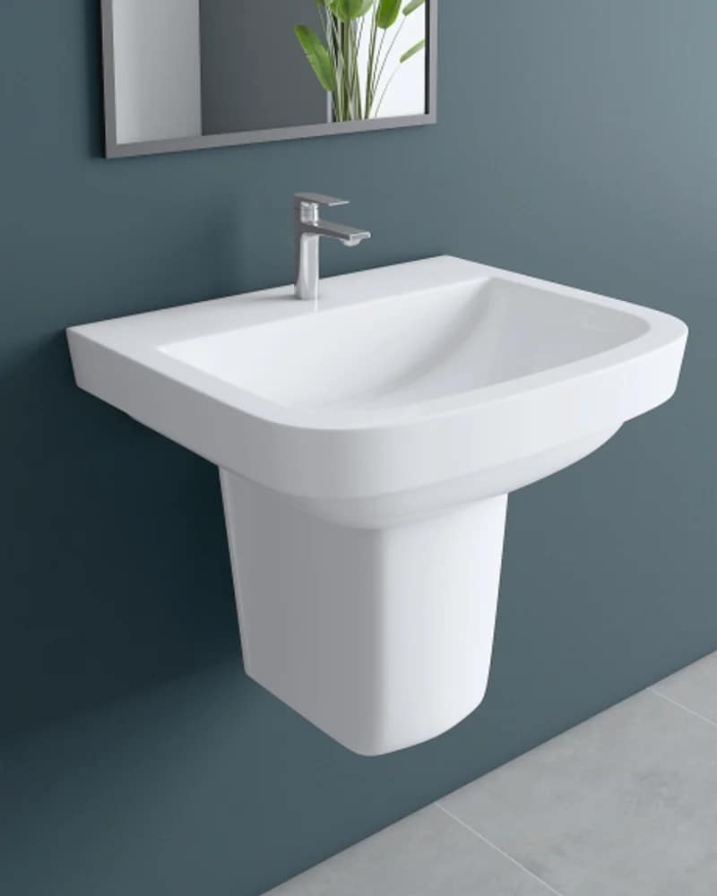 William / Amy — BHOLS Half-Pedestal Basin Sets at Bandhan Ceramic