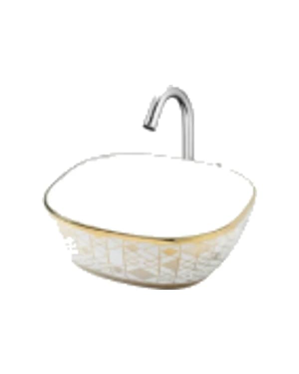 Drip Golden 01 — Heart Golden & Silver at Bandhan Ceramic
