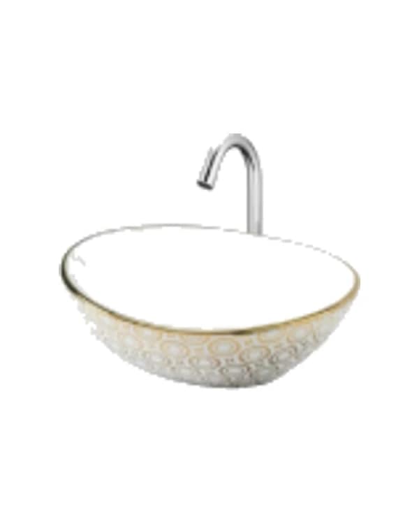 Lotus Golden 01 — Heart Golden & Silver at Bandhan Ceramic