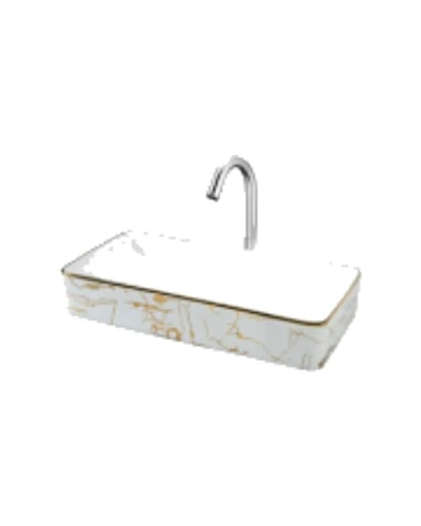 Milano Golden 01 — Heart Golden & Silver at Bandhan Ceramic