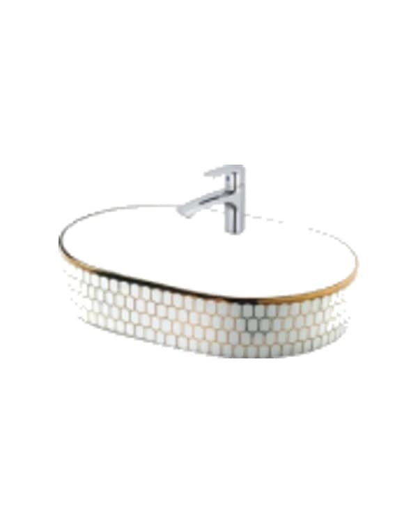 Oge Golden 01 — Heart Golden & Silver at Bandhan Ceramic