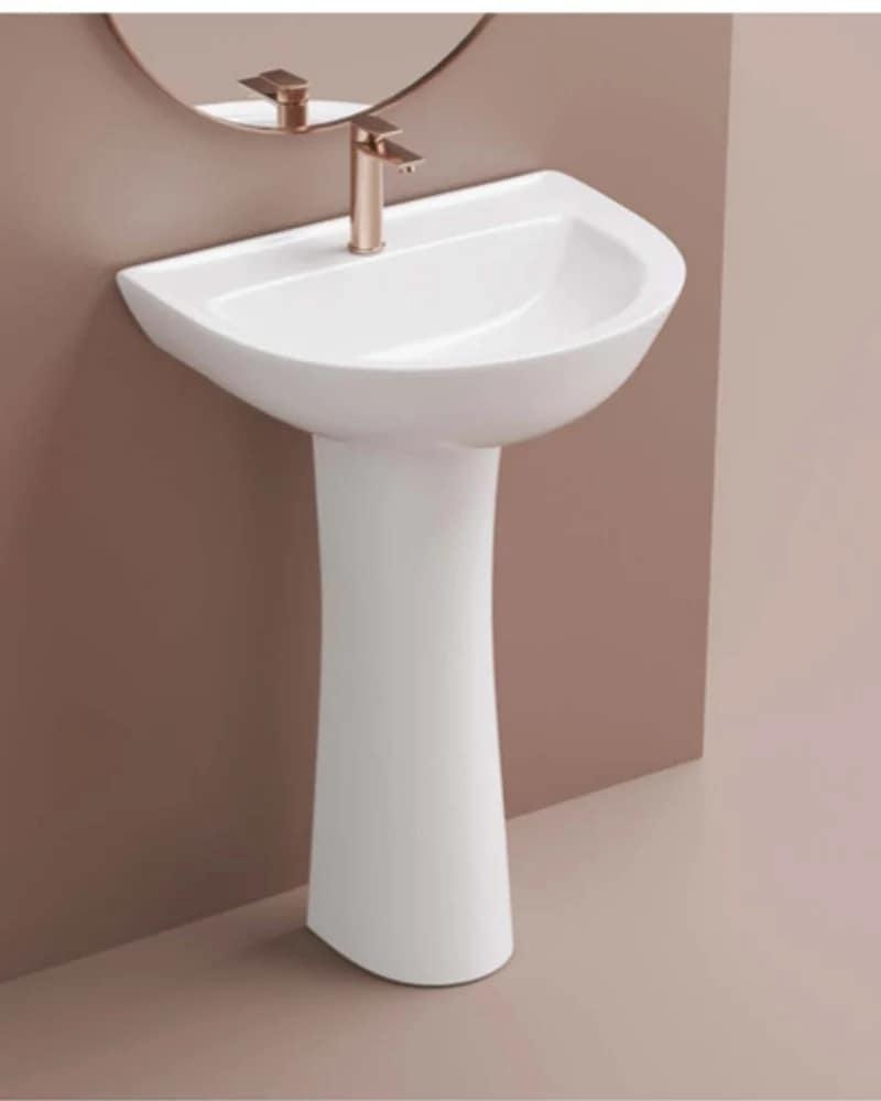Lenz — Radiance Full-Pedestal Basins at Bandhan Ceramic Lenz — Radiance Full-Pedestal Basins at Bandhan Ceramic
