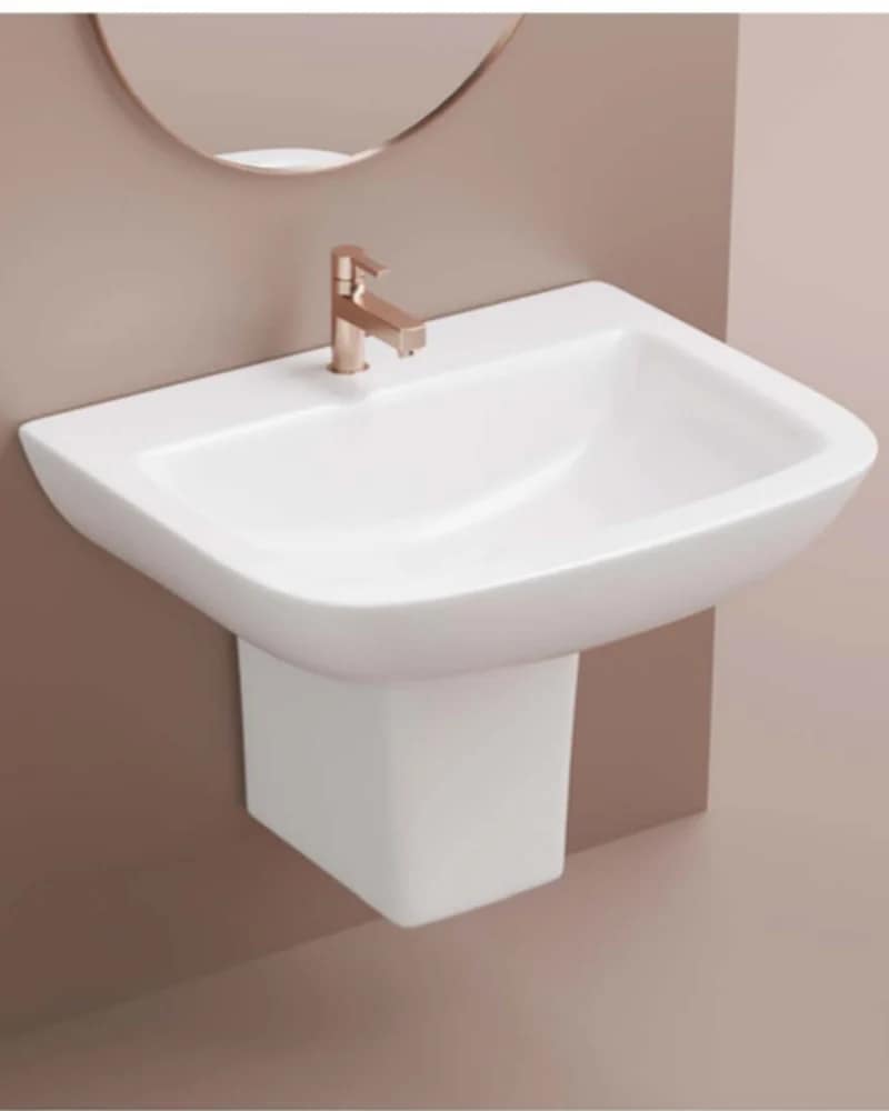 Herry — Radiance Half-Pedestal Basins at Bandhan Ceramic Herry — Radiance Half-Pedestal Basins at Bandhan Ceramic
