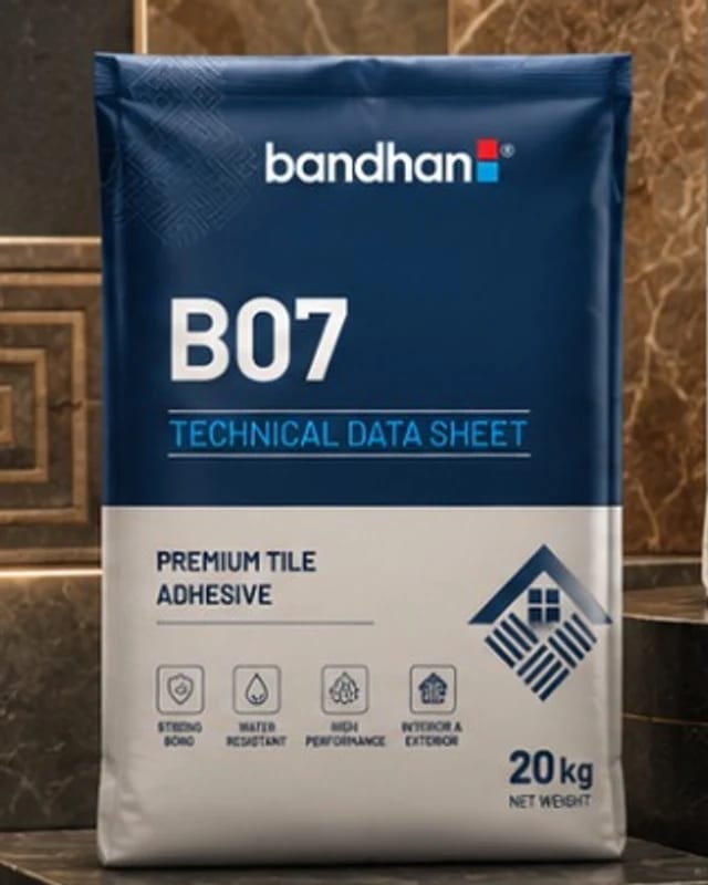 Bandhan B07 premium tile adhesive, 20 kg bag