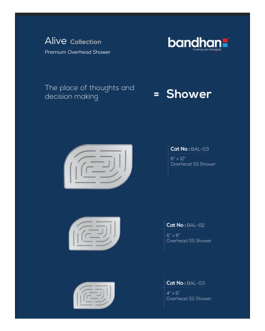 Alive Collection — Overhead Showers at Bandhan Ceramic Alive Collection — Overhead Showers at Bandhan Ceramic