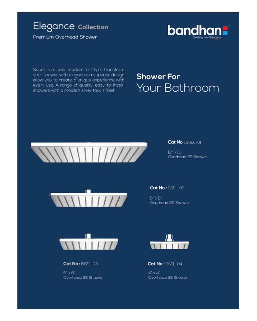 Elegance — Overhead Showers at Bandhan Ceramic Elegance — Overhead Showers at Bandhan Ceramic