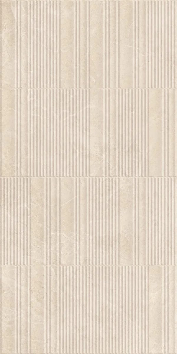 Luciana Crema Decore — face 1 at Bandhan Ceramic Luciana Crema Decore 600×1200 mm NR Surface decor tile