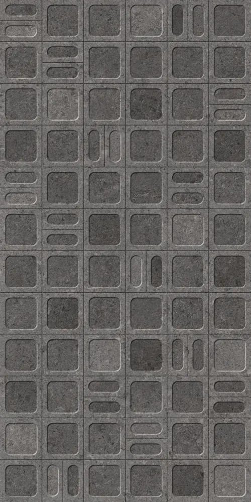 Neomi Nero Decore — face 1 at Bandhan Ceramic Neomi Nero Decore 600×1200 mm NR Surface decor tile