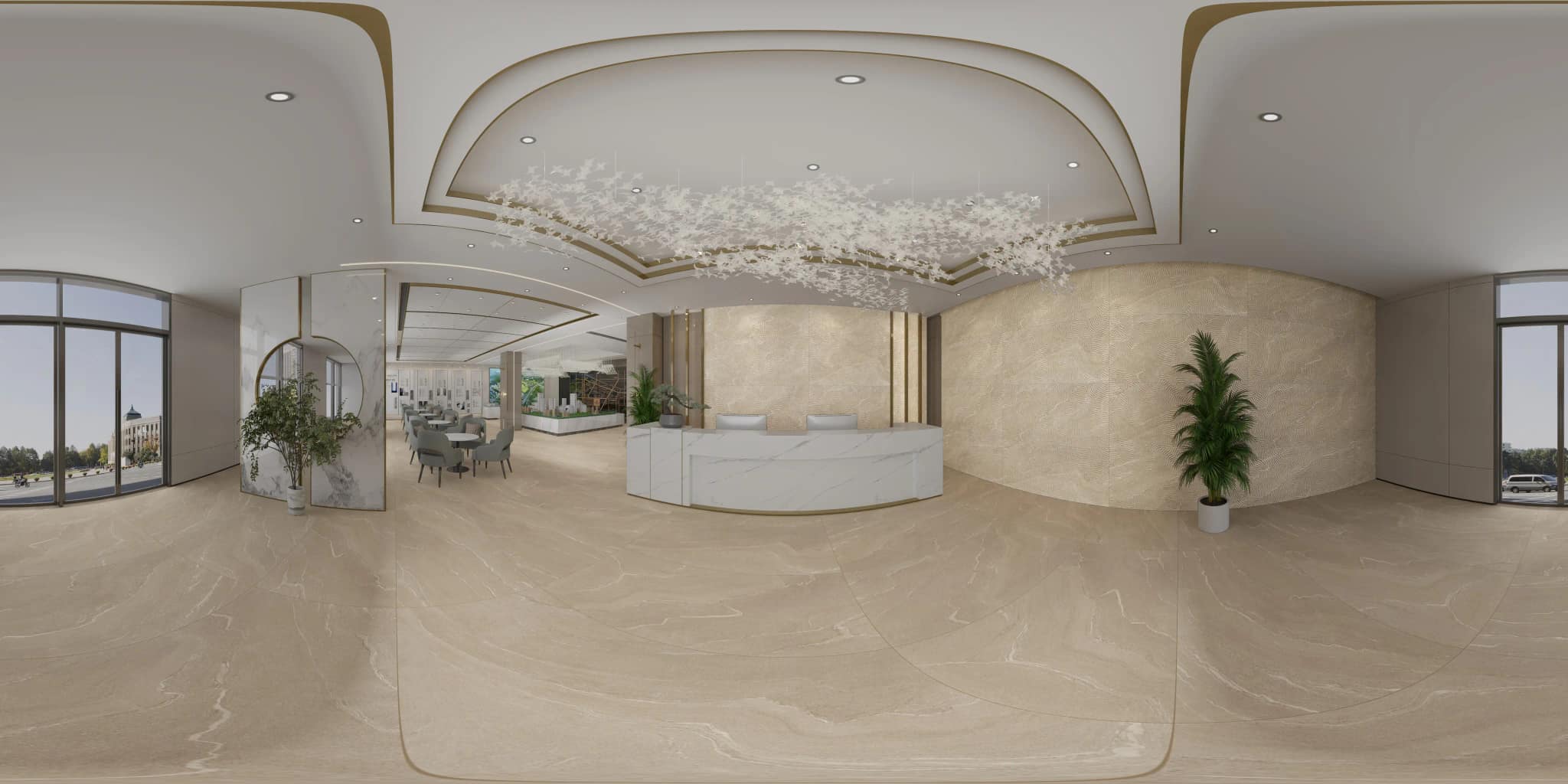 360° room render with Venice Sand Decore on the feature wall 360° room render with Venice Sand Decore on the feature wall